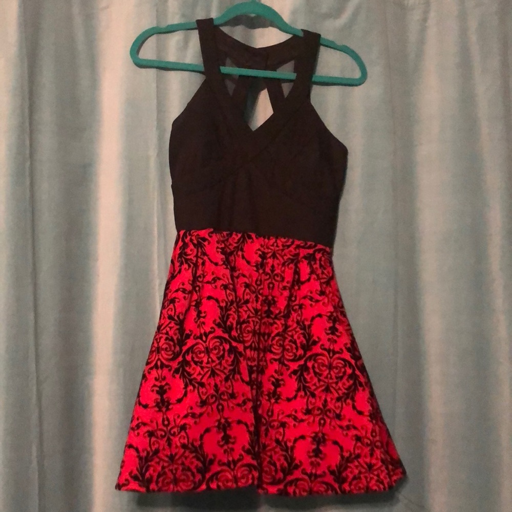 Black and Red semi formal dress
